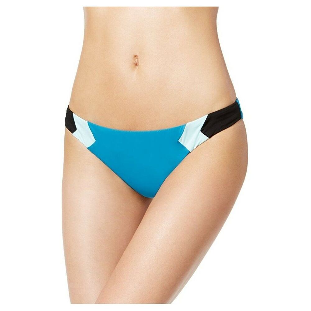 Bar III color blocked cheeky hipster bikini bottom size XL teal
